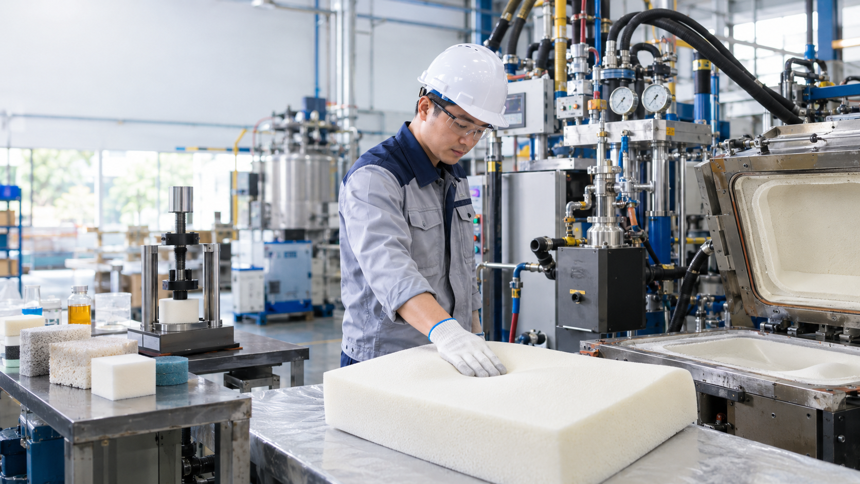 Công Nghệ Đổ Khuôn Memory Foam: Tối Ưu Máy Phun Xốp PU, Chất Lượng Bọt Và Hiệu Suất Nhà Xưởng - Vinosaur Polyurethane