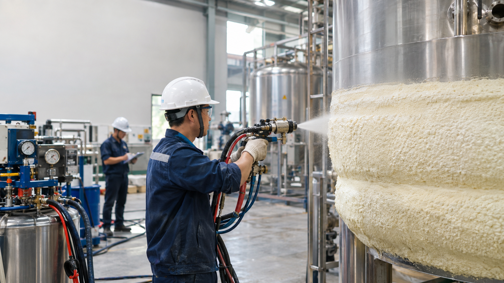 Cách Nhiệt Bồn Silo Bằng PU Foam: Thiết Kế Density, Độ Dày Và Quy Trình Phun - Vinosaur Polyurethane